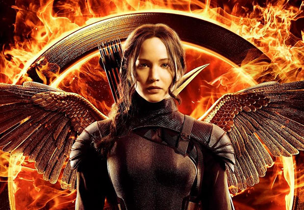 Póster final de Los Juegos del Hambre Sinsajo Parte 1 con Katniss Everdeen