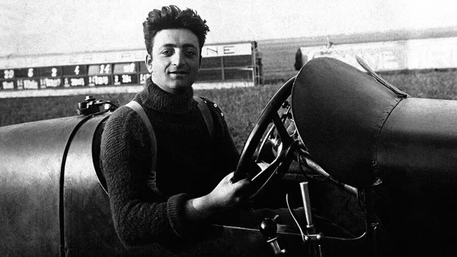 Enzo Ferrari en su juventud, historia real